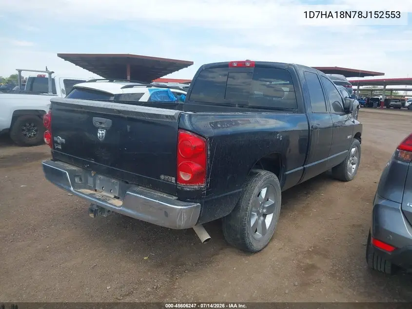 2008 Dodge Ram 1500 Slt VIN: 1D7HA18N78J152553 Lot: 45606247