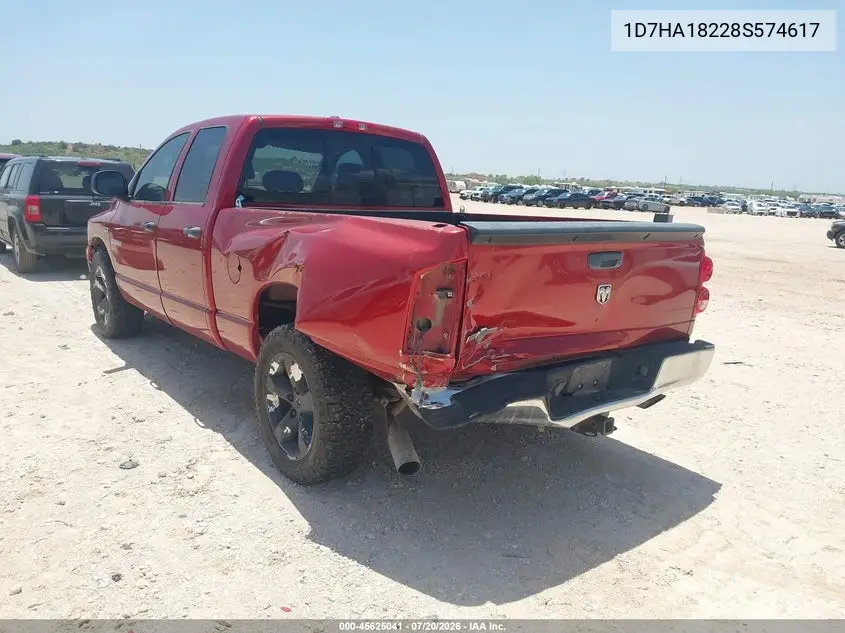 2008 Dodge Ram 1500 Slt VIN: 1D7HA18228S574617 Lot: 45625041