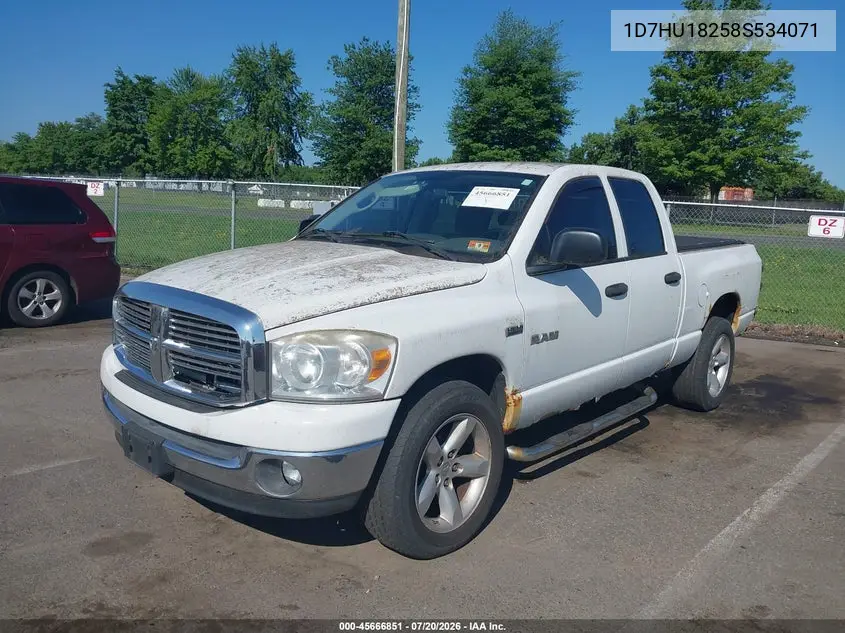 2008 Dodge Ram 1500 Slt VIN: 1D7HU18258S534071 Lot: 45666851