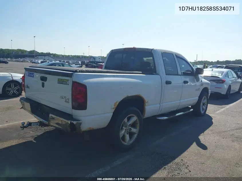 2008 Dodge Ram 1500 Slt VIN: 1D7HU18258S534071 Lot: 45666851