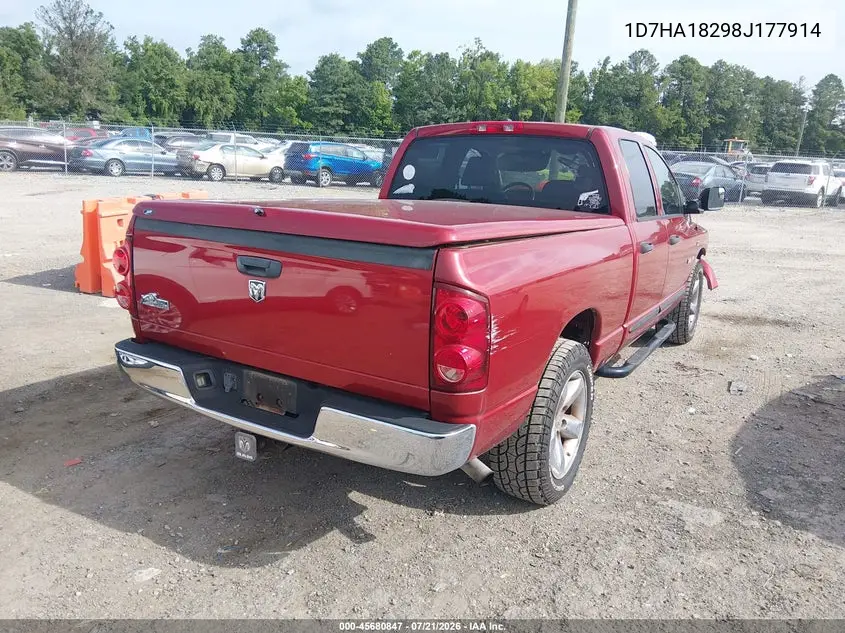 2008 Dodge Ram 1500 Slt VIN: 1D7HA18298J177914 Lot: 45680847