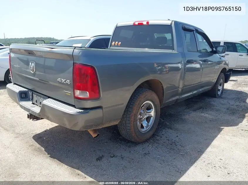 2009 Dodge Ram 1500 St VIN: 1D3HV18P09S765150 Lot: 45389285