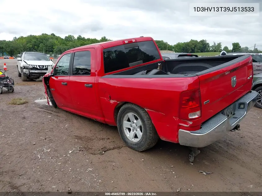 2009 Dodge Ram 1500 Slt/Sport/Trx VIN: 1D3HV13T39J513533 Lot: 45452789