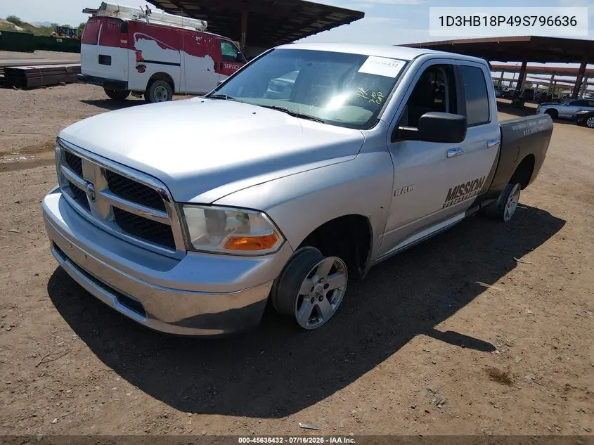 2009 Dodge Ram 1500 Slt/Sport/Trx VIN: 1D3HB18P49S796636 Lot: 45636432