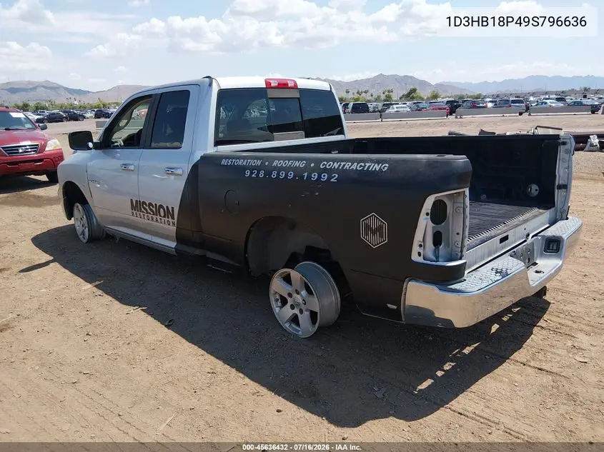 2009 Dodge Ram 1500 Slt/Sport/Trx VIN: 1D3HB18P49S796636 Lot: 45636432