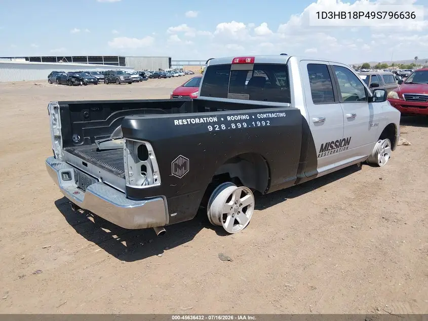 2009 Dodge Ram 1500 Slt/Sport/Trx VIN: 1D3HB18P49S796636 Lot: 45636432