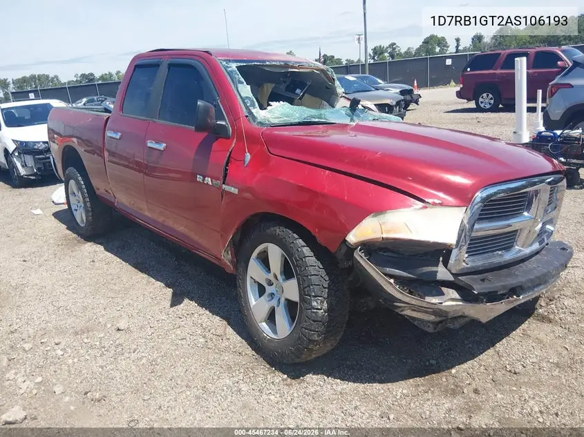 2010 Dodge Ram 1500 Slt/Sport/Trx VIN: 1D7RB1GT2AS106193 Lot: 45467234