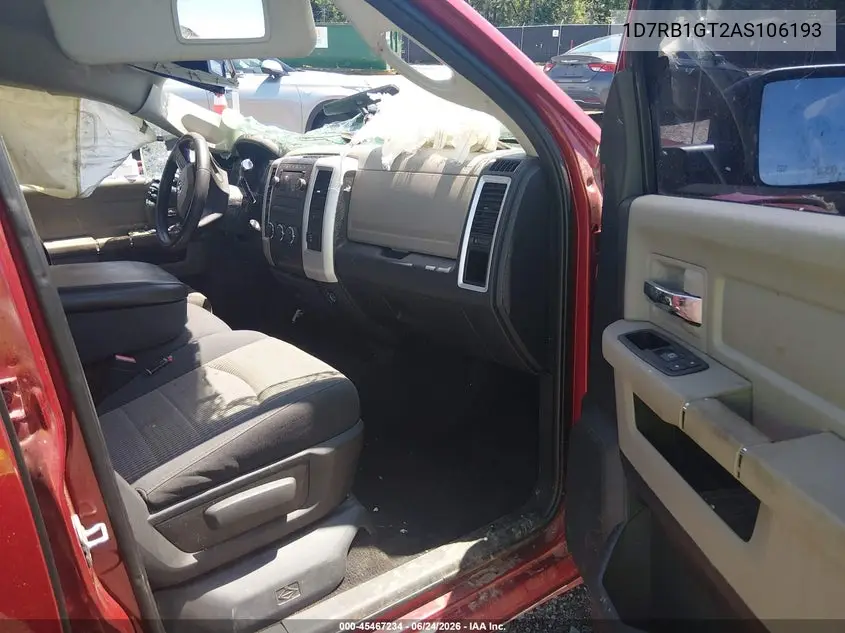 2010 Dodge Ram 1500 Slt/Sport/Trx VIN: 1D7RB1GT2AS106193 Lot: 45467234
