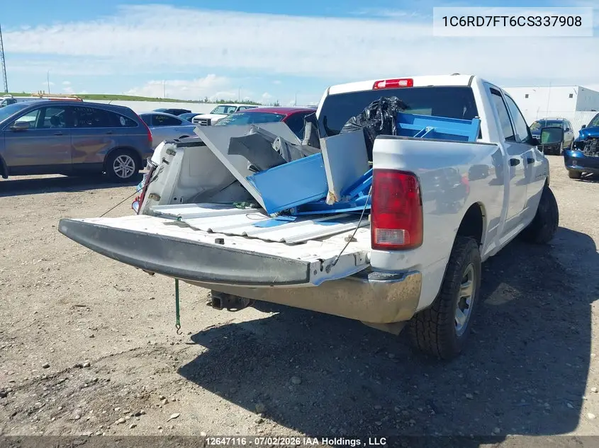2012 Dodge Ram 1500 St VIN: 1C6RD7FT6CS337908 Lot: 12647116