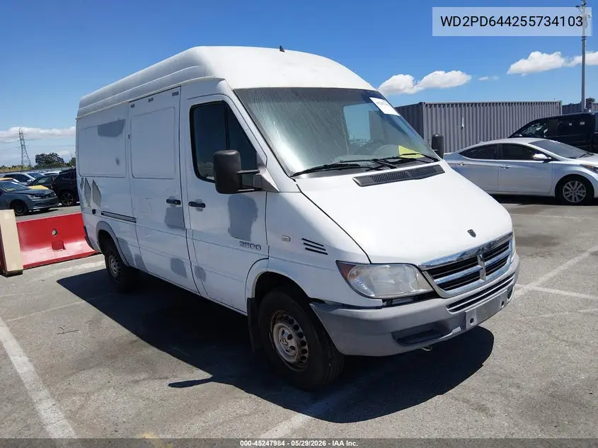 2005 Dodge Sprinter Van 2500 Shc VIN: WD2PD644255734103 Lot: 45247984