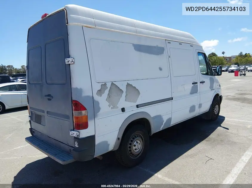 2005 Dodge Sprinter Van 2500 Shc VIN: WD2PD644255734103 Lot: 45247984