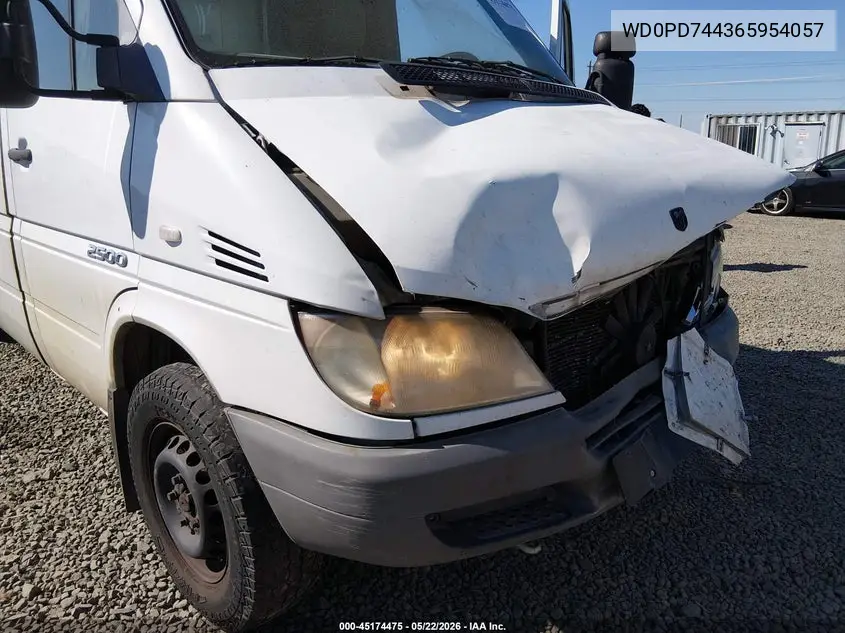 2006 Dodge Sprinter Van 2500 Shc VIN: WD0PD744365954057 Lot: 45174475