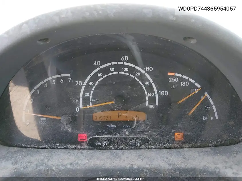 2006 Dodge Sprinter Van 2500 Shc VIN: WD0PD744365954057 Lot: 45174475