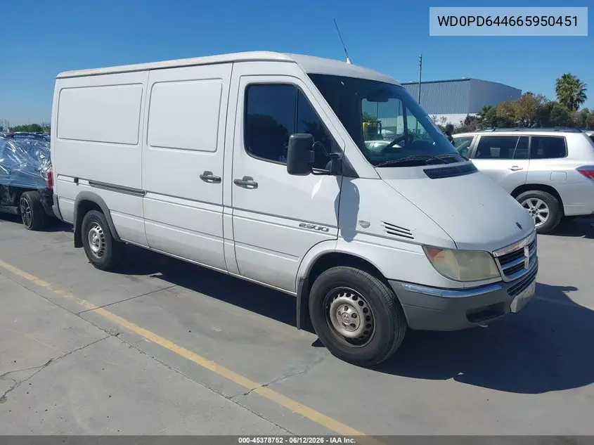 2006 Dodge Sprinter Van 2500 Hc VIN: WD0PD644665950451 Lot: 45378752