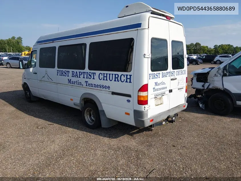2006 Dodge Sprinter Van 3500 Shc VIN: WD0PD544365880689 Lot: 45401708