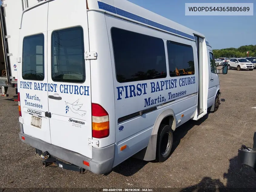 2006 Dodge Sprinter Van 3500 Shc VIN: WD0PD544365880689 Lot: 45401708