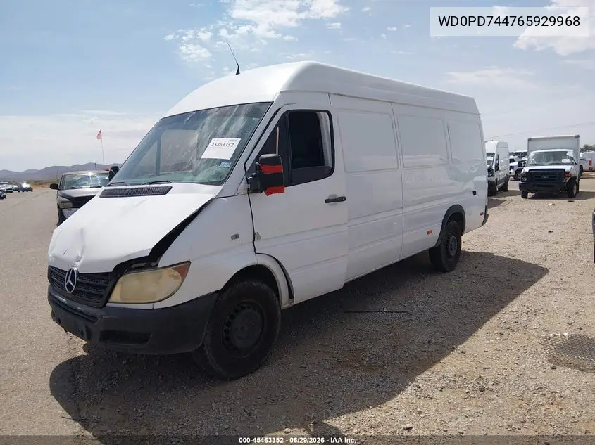 2006 Dodge Sprinter Van 2500 Shc VIN: WD0PD744765929968 Lot: 45463352