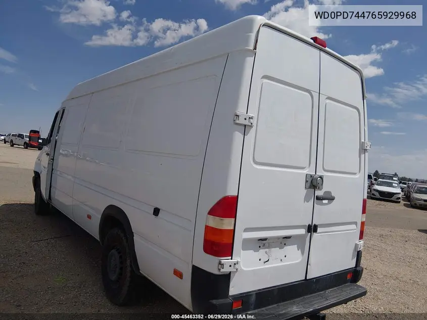 2006 Dodge Sprinter Van 2500 Shc VIN: WD0PD744765929968 Lot: 45463352