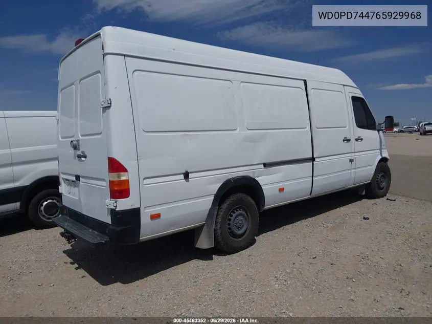 2006 Dodge Sprinter Van 2500 Shc VIN: WD0PD744765929968 Lot: 45463352