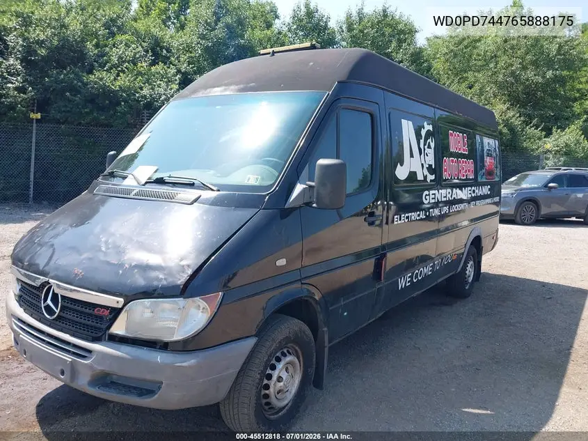 2006 Dodge Sprinter Van 2500 Shc VIN: WD0PD744765888175 Lot: 45512818