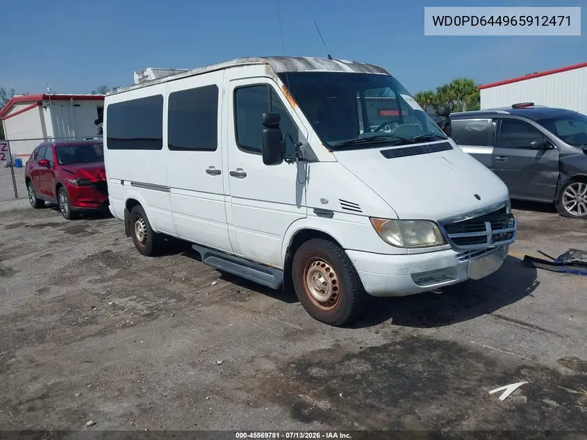 2006 Dodge Sprinter Van 2500 Hc VIN: WD0PD644965912471 Lot: 45569781