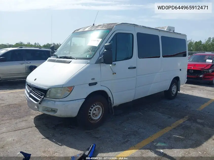 2006 Dodge Sprinter Van 2500 Hc VIN: WD0PD644965912471 Lot: 45569781