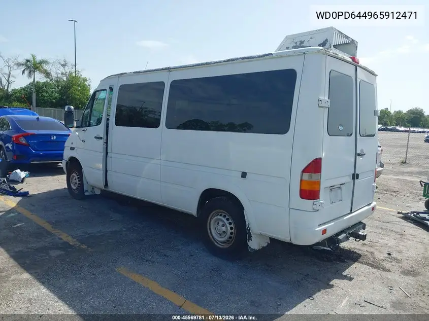 2006 Dodge Sprinter Van 2500 Hc VIN: WD0PD644965912471 Lot: 45569781