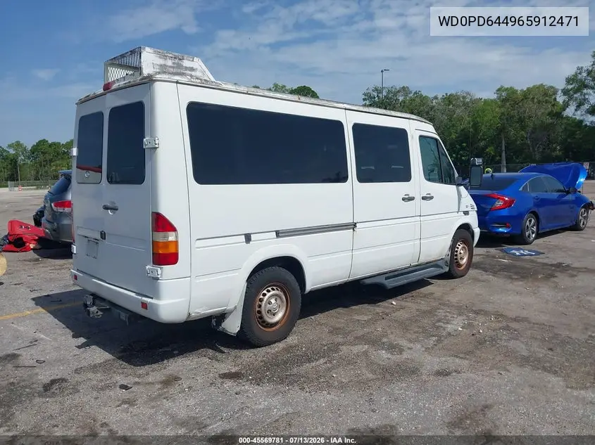 2006 Dodge Sprinter Van 2500 Hc VIN: WD0PD644965912471 Lot: 45569781
