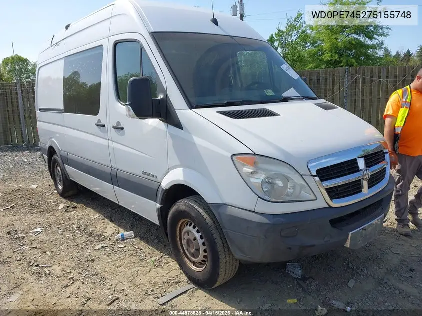 2007 Dodge Sprinter Van 2500 VIN: WD0PE745275155748 Lot: 44878828