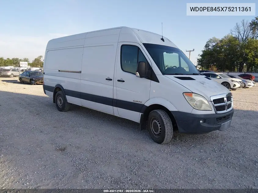 2007 Dodge Sprinter Van 2500 High Roof VIN: WD0PE845X75211361 Lot: 45313163