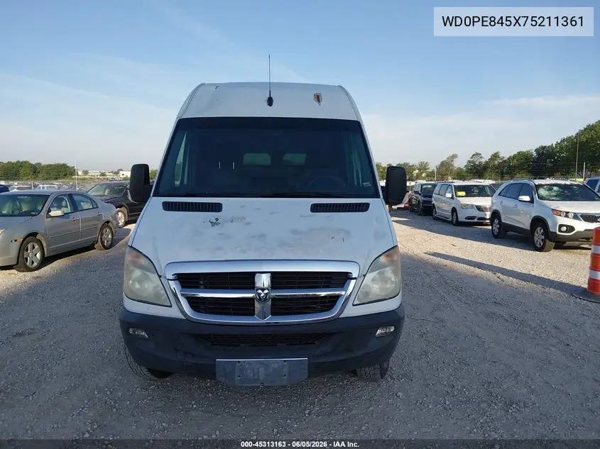 2007 Dodge Sprinter Van 2500 High Roof VIN: WD0PE845X75211361 Lot: 45313163