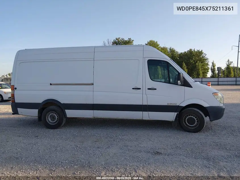 2007 Dodge Sprinter Van 2500 High Roof VIN: WD0PE845X75211361 Lot: 45313163