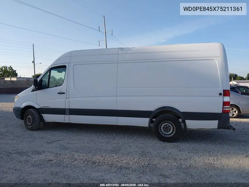 2007 Dodge Sprinter Van 2500 High Roof VIN: WD0PE845X75211361 Lot: 45313163