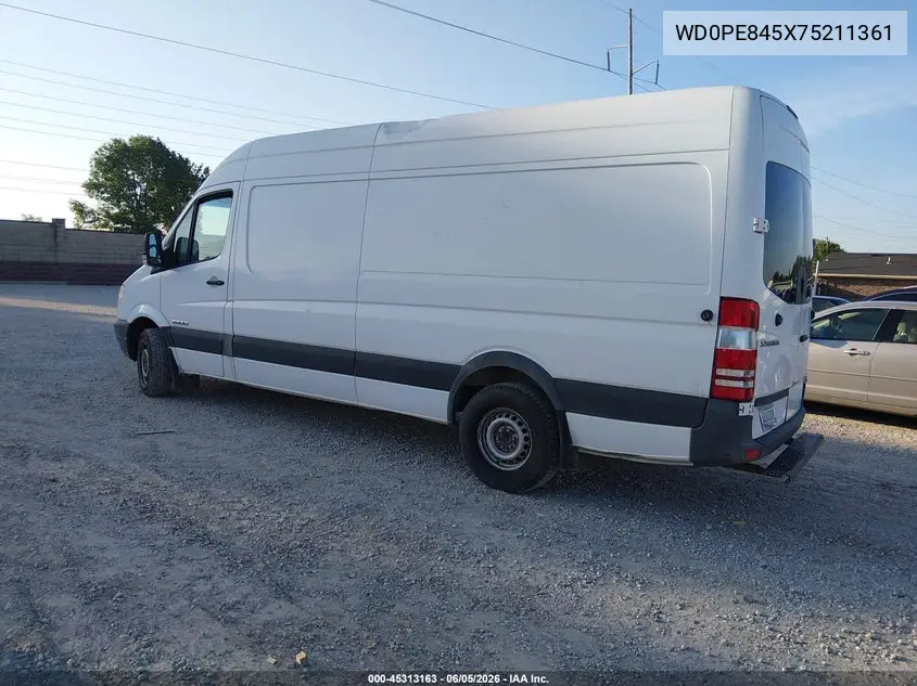 2007 Dodge Sprinter Van 2500 High Roof VIN: WD0PE845X75211361 Lot: 45313163