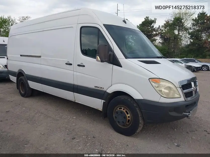 2007 Dodge Sprinter Van 3500 High Roof VIN: WD0PF145275218373 Lot: 45428966