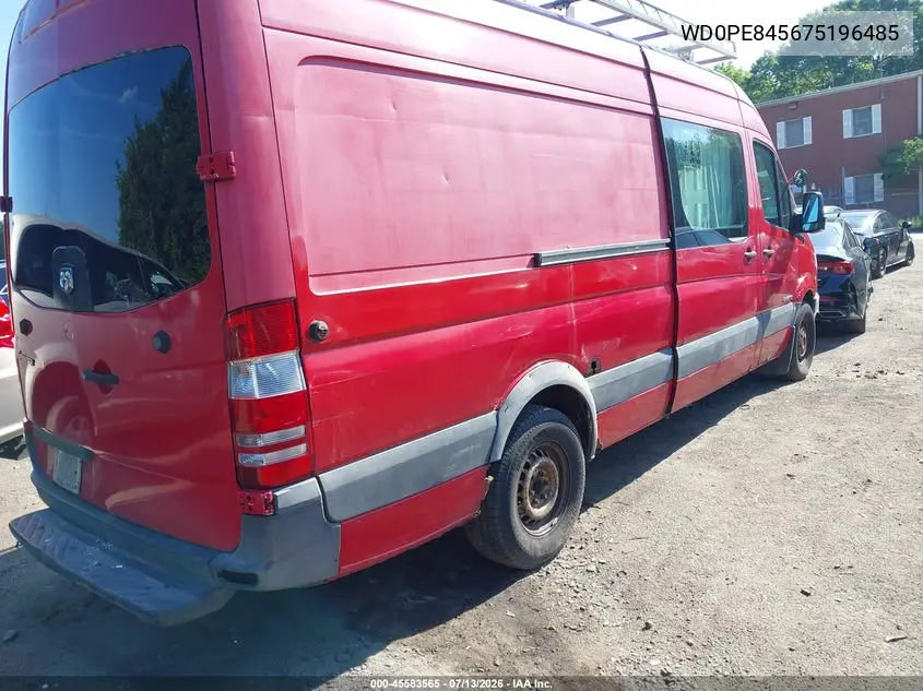 2007 Dodge Sprinter Van 2500 High Roof VIN: WD0PE845675196485 Lot: 45583565