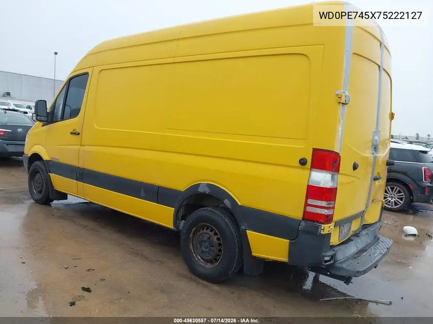 2007 Dodge Sprinter Van 2500 VIN: WD0PE745X75222127 Lot: 45630557