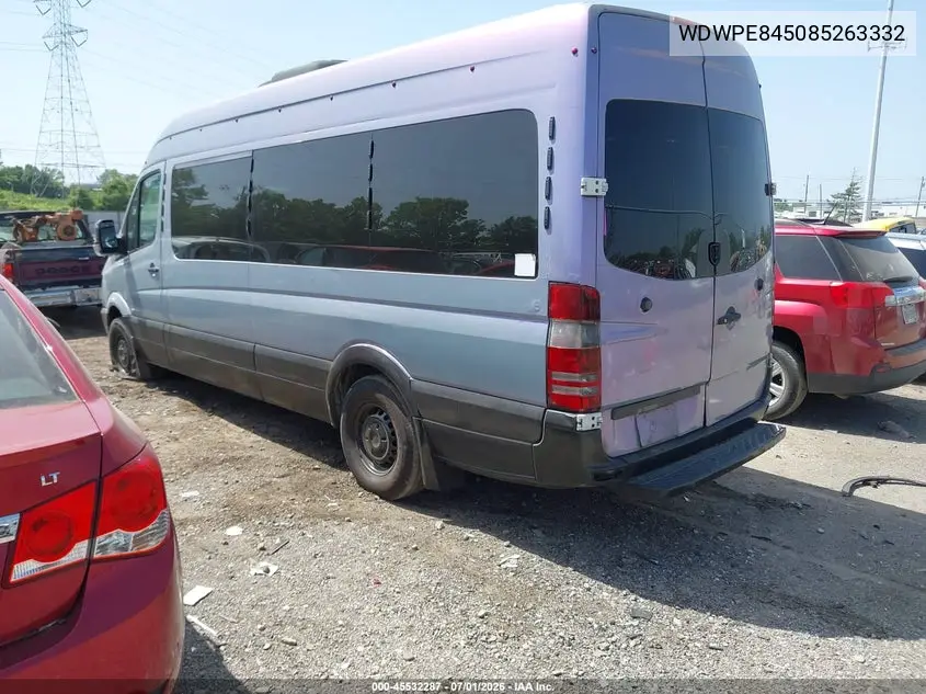 2008 Dodge Sprinter Wagon 2500 VIN: WDWPE845085263332 Lot: 45532287