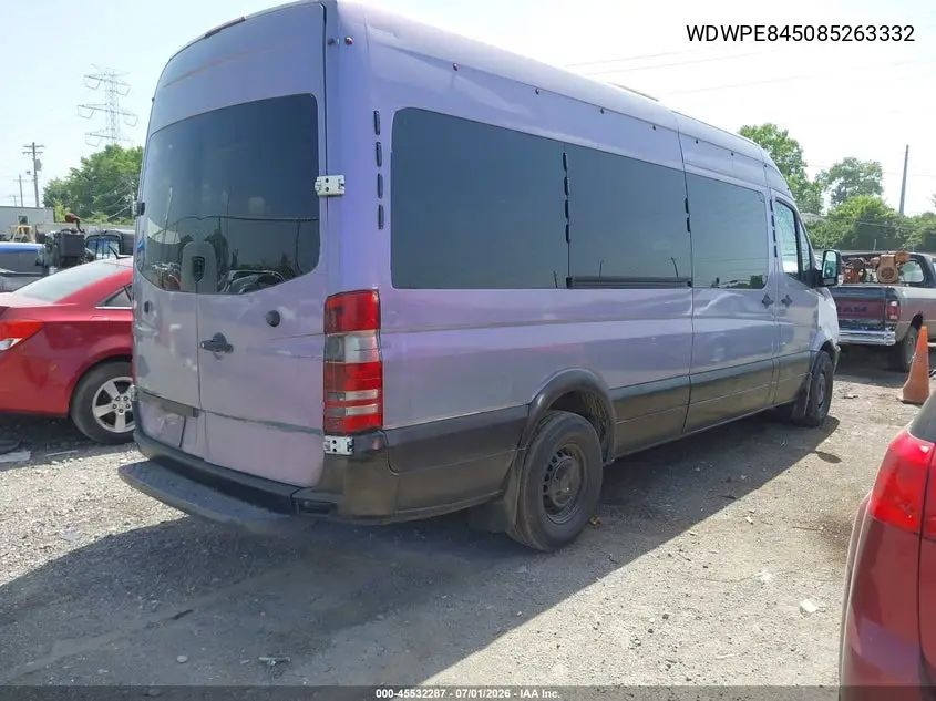 2008 Dodge Sprinter Wagon 2500 VIN: WDWPE845085263332 Lot: 45532287