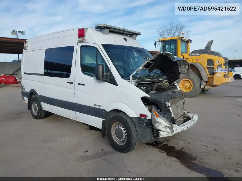 2009 Dodge Sprinter 2500 VIN: WD0PE7AD595421522 Lot: 44633036