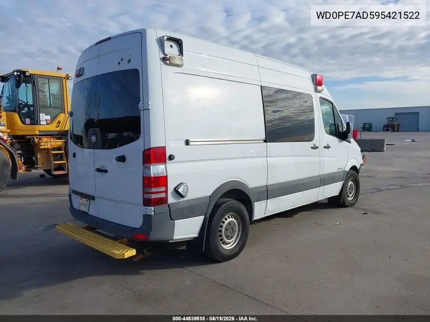 2009 Dodge Sprinter 2500 VIN: WD0PE7AD595421522 Lot: 44633036