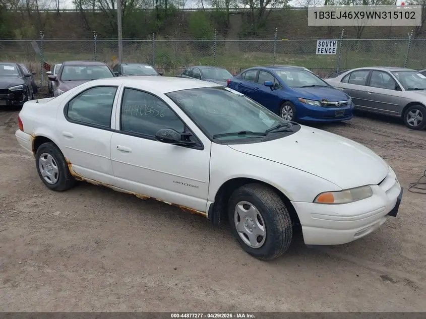 1998 Dodge Stratus VIN: 1B3EJ46X9WN315102 Lot: 44877277