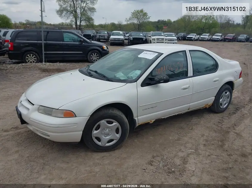 1998 Dodge Stratus VIN: 1B3EJ46X9WN315102 Lot: 44877277