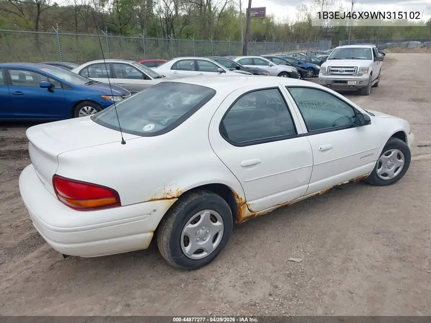 1998 Dodge Stratus VIN: 1B3EJ46X9WN315102 Lot: 44877277