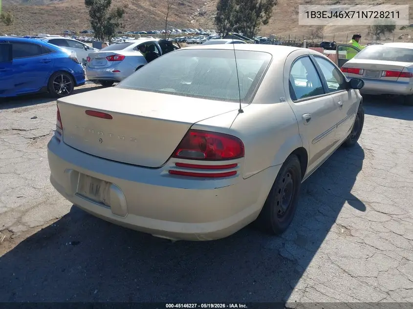 2001 Dodge Stratus Se VIN: 1B3EJ46X71N728211 Lot: 45146227