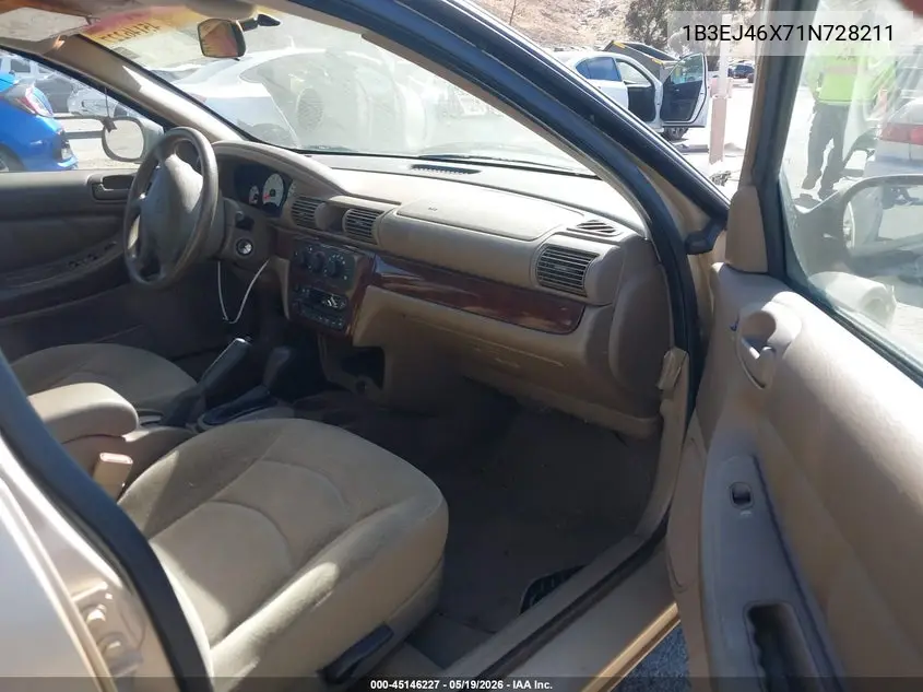 2001 Dodge Stratus Se VIN: 1B3EJ46X71N728211 Lot: 45146227