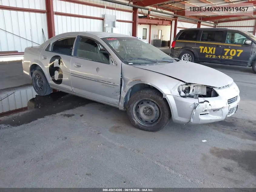 2001 Dodge Stratus Se VIN: 1B3EJ46X21N519457 Lot: 45414305