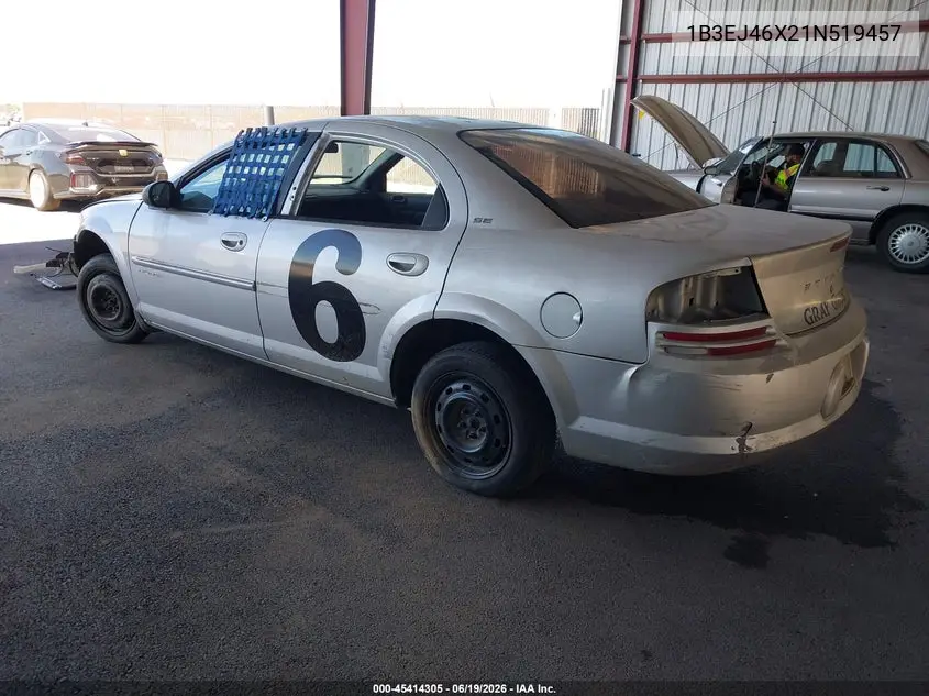 2001 Dodge Stratus Se VIN: 1B3EJ46X21N519457 Lot: 45414305