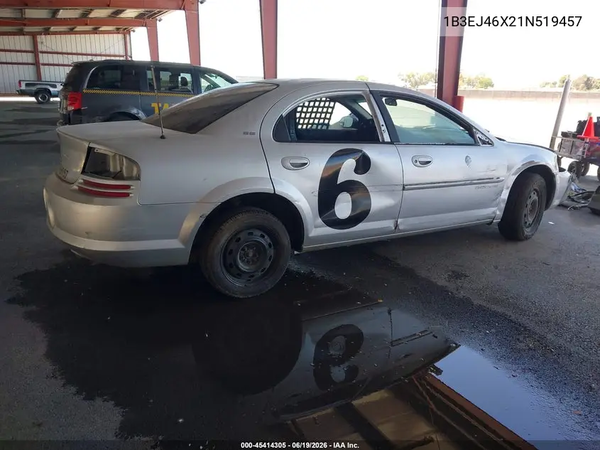 2001 Dodge Stratus Se VIN: 1B3EJ46X21N519457 Lot: 45414305