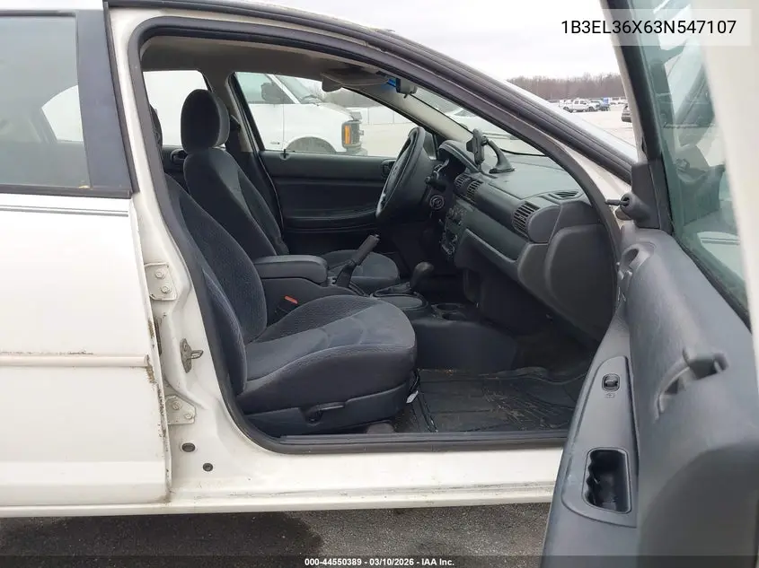 2003 Dodge Stratus Se VIN: 1B3EL36X63N547107 Lot: 44550389